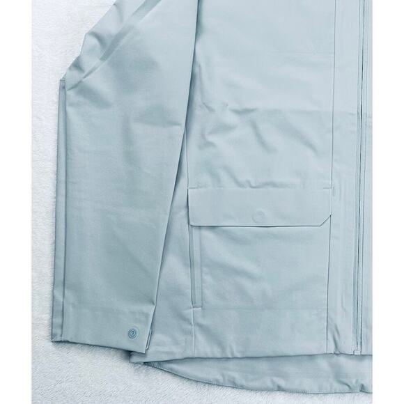 Ten Thousand Men's XXL Light Grey Water Repellant Midweight Hooded Tech Jacket - Picture 7 of 16